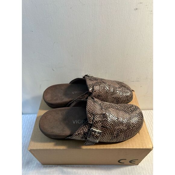 Vionic mules women’s 8 snake skin brown shoes - Picture 2 of 4
